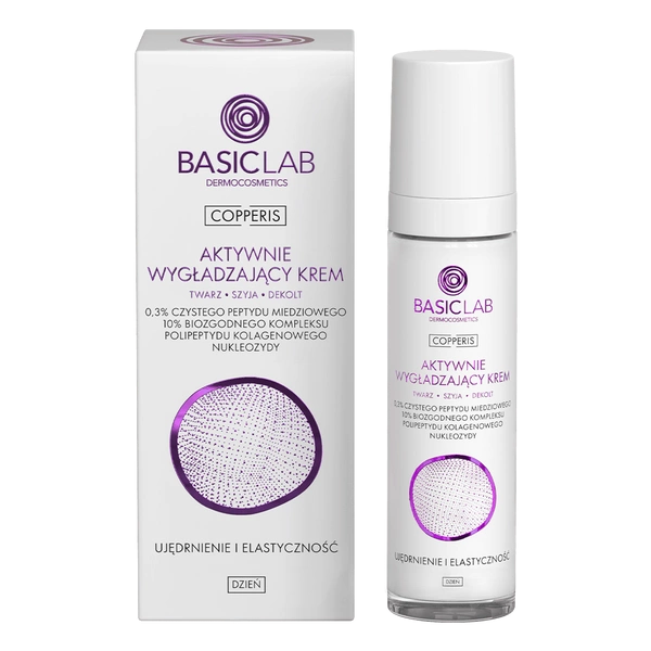 BasicLab Copperis crema día alisante 50ml packaging
