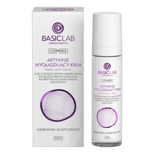 BasicLab Copperis crema día alisante 50ml packaging
