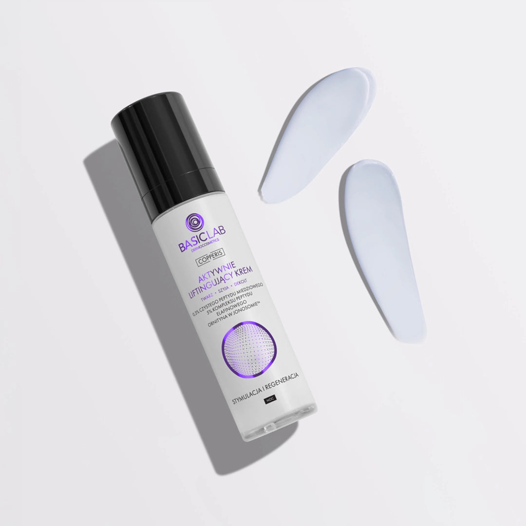 BasicLab Copperis crema noche lifting detalle activos
