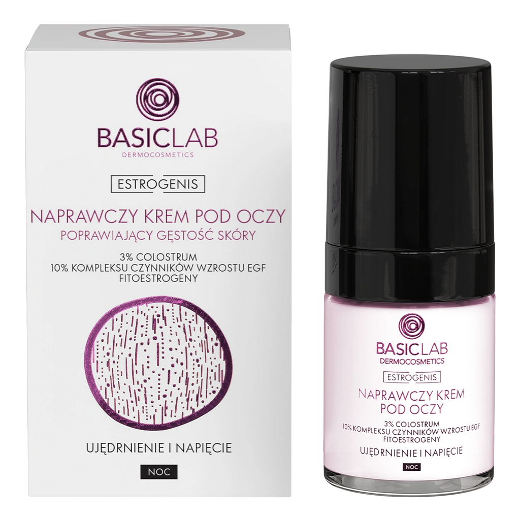 BasicLab Estrogenis crema noche contorno ojos menopausia 18ml
