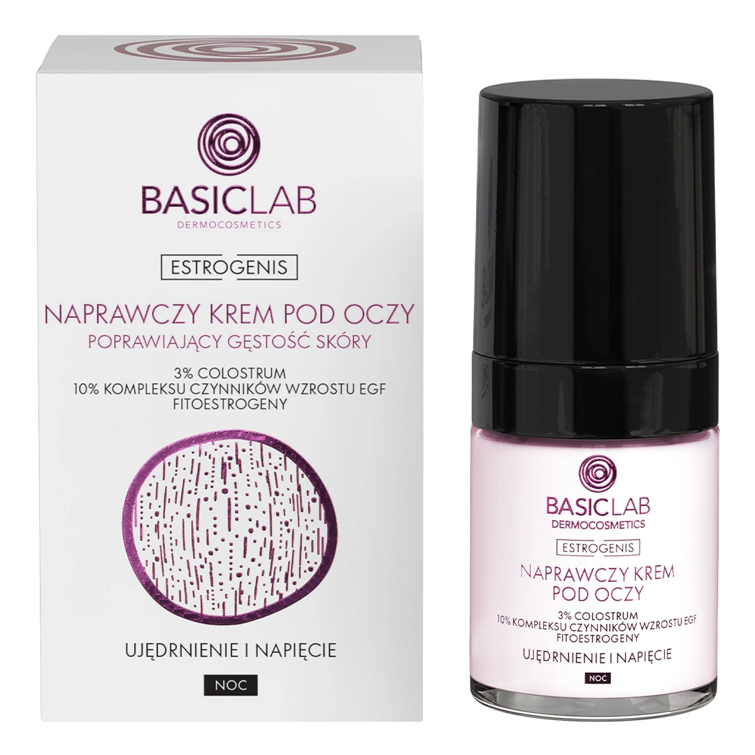 BasicLab Estrogenis crema noche contorno ojos menopausia 18ml
