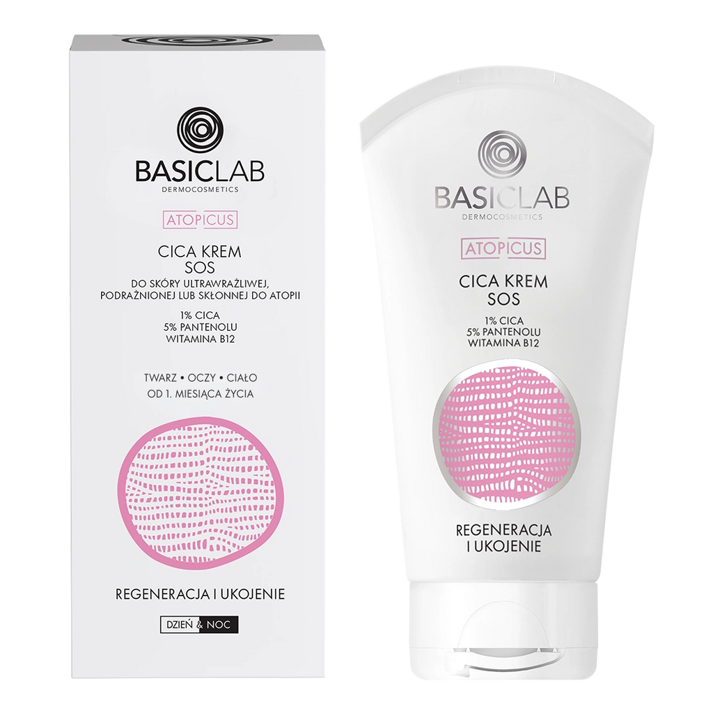 BasicLab Atopicus crema SOS CICA 75ml packaging

