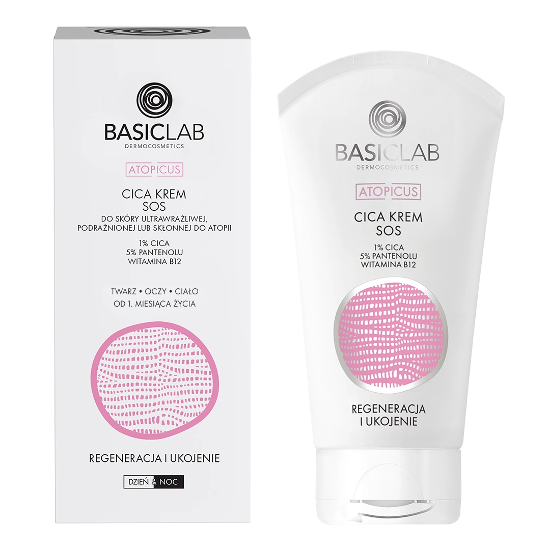 BasicLab Atopicus crema SOS CICA 75ml packaging
